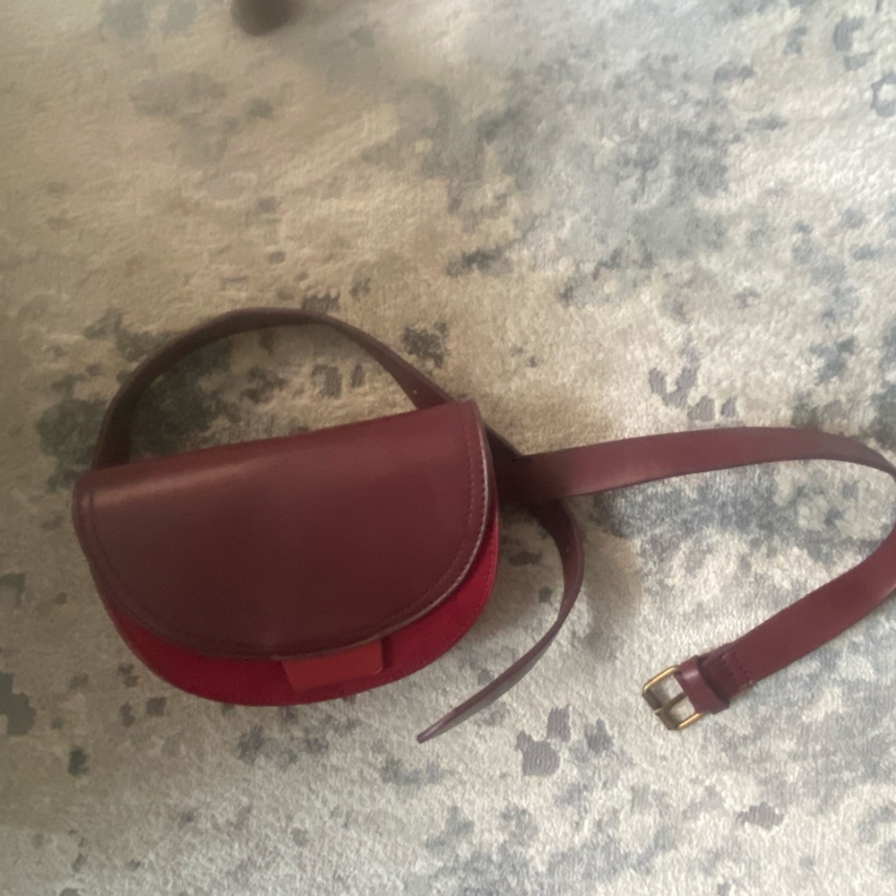 Red belt purse
